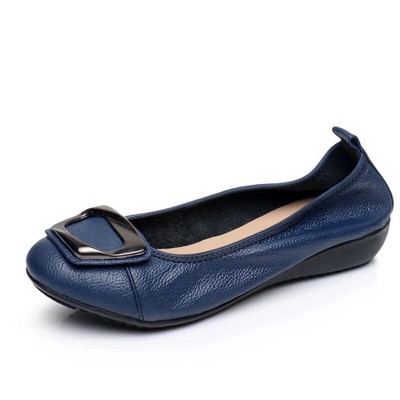 Didelis dydis 43 Moteriški batai iš karvės odos Pavasaris Vasara Plokštieji Batai Patogūs Kelioniniai Darbiniai Batai Moteriški Madingi Loaferiai Sulankstomi moteriški plokščiapadžiai