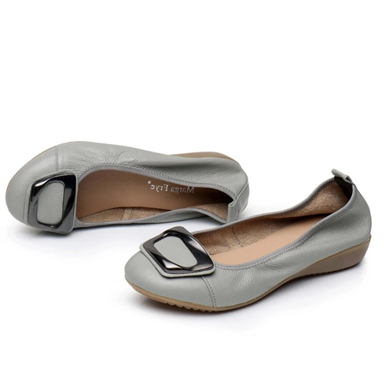 Didelis dydis 43 Moteriški batai iš karvės odos Pavasaris Vasara Plokštieji Batai Patogūs Kelioniniai Darbiniai Batai Moteriški Madingi Loaferiai Sulankstomi moteriški plokščiapadžiai