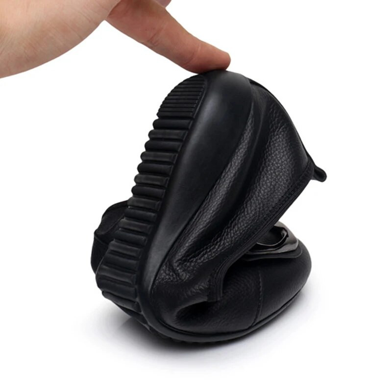 Didelis dydis 43 Moteriški batai iš karvės odos Pavasaris Vasara Plokštieji Batai Patogūs Kelioniniai Darbiniai Batai Moteriški Madingi Loaferiai Sulankstomi moteriški plokščiapadžiai