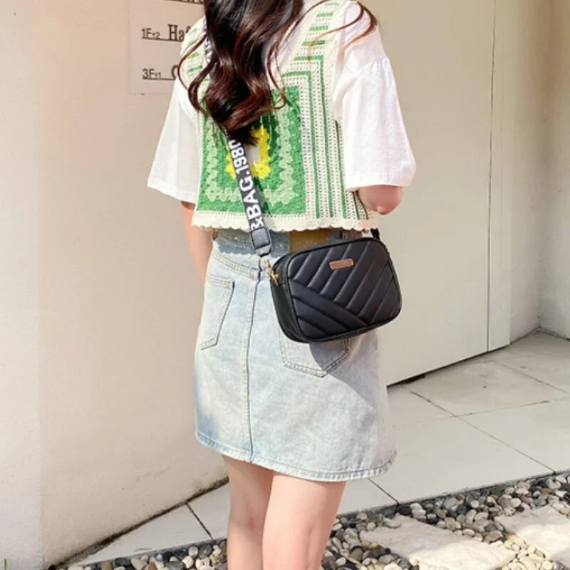 Modna putna torba za foto-aparat PU kožna torba za rame Novi rokovnik Reel Strip Torba za fotoaparat Torba za telefon na rame Ženska torba preko ramena