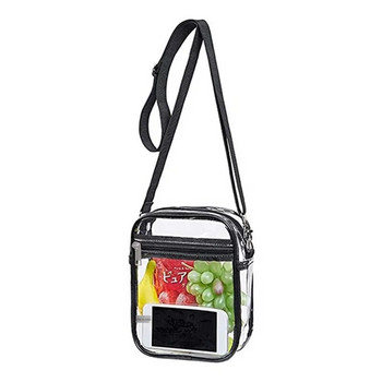 Γυναικεία Clear Handbag Διαφανής PVC Shoulder Messenger Τσάντα χιαστί τσάντα tote τσαντάκι με αφαιρούμενο λουράκι