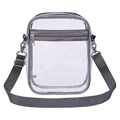 Ženska prozirna ručna torbica, prozirna PVC torba za preko ramena, torbica, torbica s uklonjivim remenom