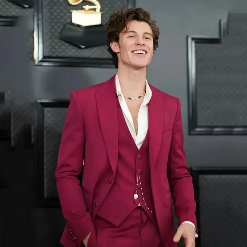 Modno muško odijelo Trodijelni sako prsluk Hlače Formalna zabava Najnoviji dizajn Regular Slim Fit Jednobojni set