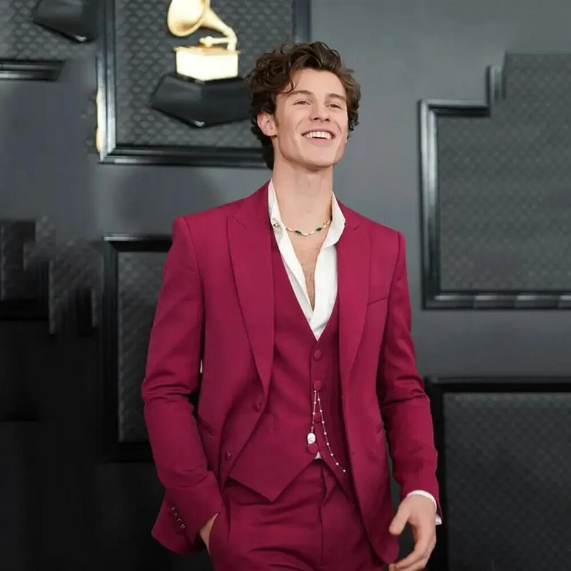 Modno muško odijelo Trodijelni sako prsluk Hlače Formalna zabava Najnoviji dizajn Regular Slim Fit Jednobojni set