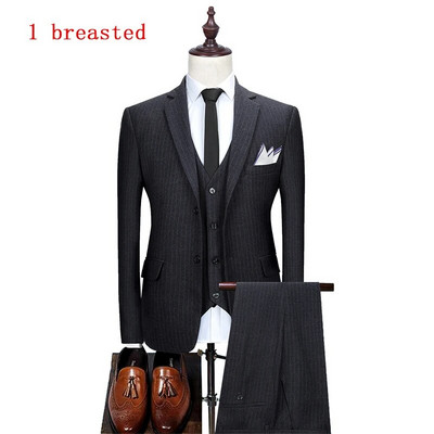 ( Jakna + prsluk + hlače ) Luksuzna marka Boutique Fashion Muško formalno uredsko poslovno odijelo 3 komada Vjenčanica za mladoženje
