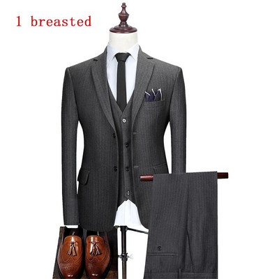 ( Jakna + prsluk + hlače ) Luksuzna marka Boutique Fashion Muško formalno uredsko poslovno odijelo 3 komada Vjenčanica za mladoženje