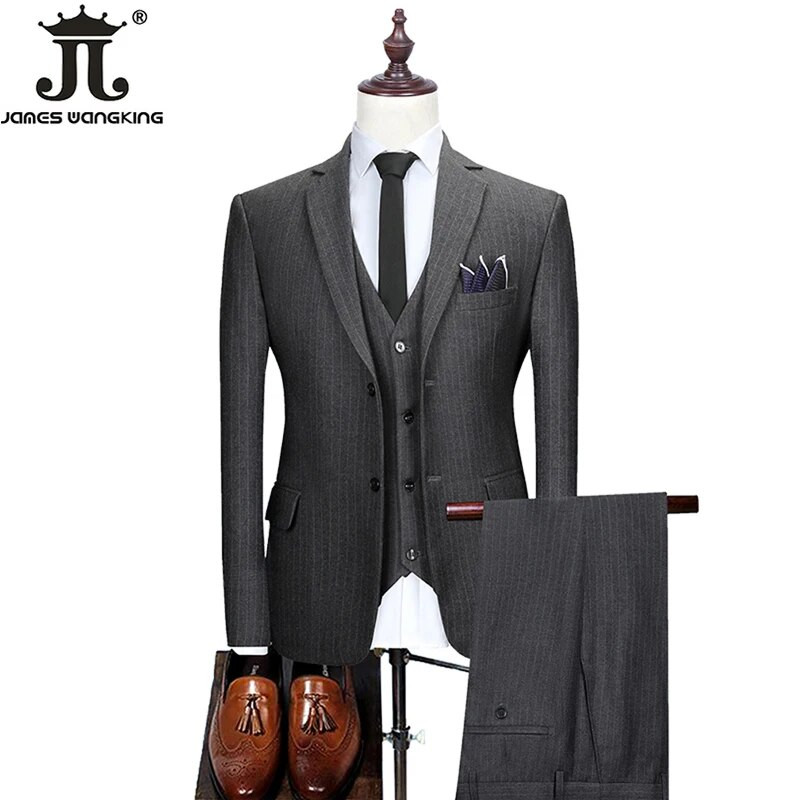 ( Jakna + prsluk + hlače ) Luksuzna marka Boutique Fashion Muško formalno uredsko poslovno odijelo 3 komada Vjenčanica za mladoženje