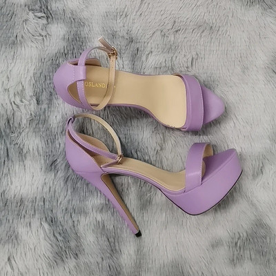 Ženske sandale Seksi otvorene prste 14cm Supper Flash Visoke potpetice Lakirana kožna platforma za noćni klub Party Crvene vjenčane cipele Velika veličina