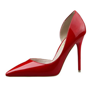 BIGTREE Обувки Лачени обувки на ток 2023 г. Модни дамски помпи Стилет Дамски обувки Секси парти обувки Дамски високи токчета 12 цвята