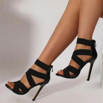 2023 Нови летни дамски дамски сандали с високи токчета Стилет Модни универсални ципове Секси сандали с катарама с отворени пръсти Дамско парти