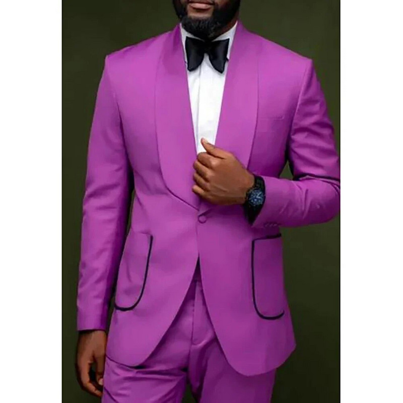 Nauji madingi vyriški kostiumai, 2 dalių švarkas + kelnės Gražus plonas įžymybės vestuvių oficialus darbas priežastimi pritaikytas komplektas