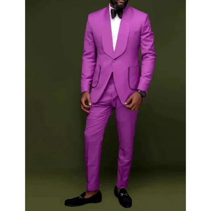 Nauji madingi vyriški kostiumai, 2 dalių švarkas + kelnės Gražus plonas įžymybės vestuvių oficialus darbas priežastimi pritaikytas komplektas