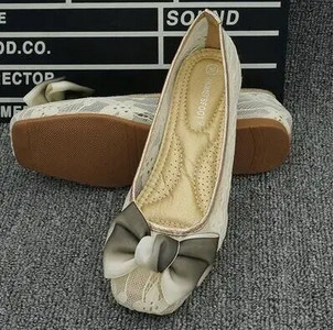 Sweet Butterfly-knot Ženske cipele Korejska verzija proljeće/ljeto Nove balerinke Plitke ženske prozračne mrežaste cipele Lolita cipele