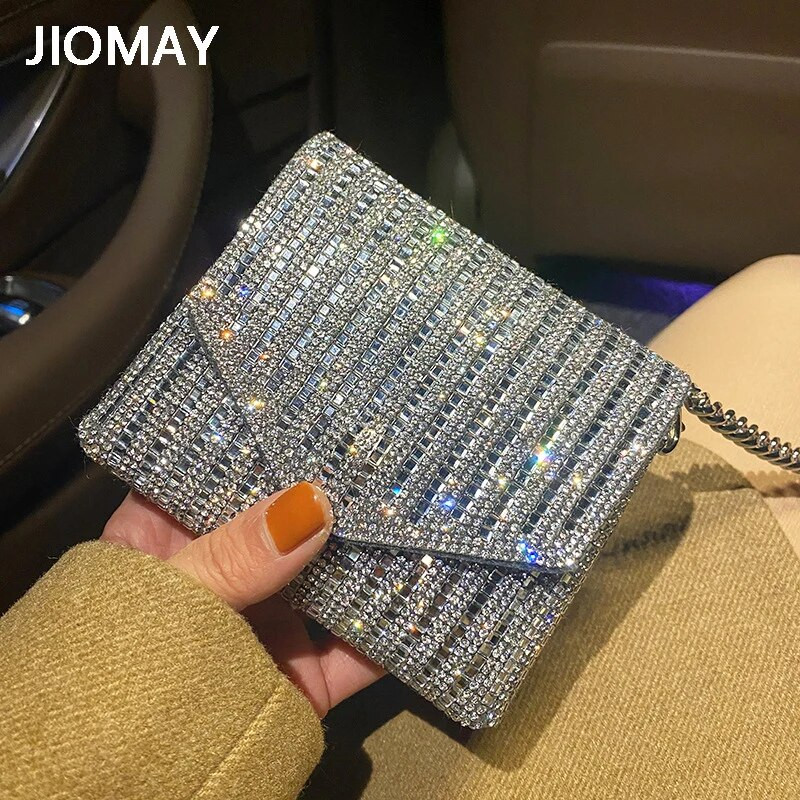 JIOMAY Dinner Water Diamond Handbag 2023 Brand Luksuzna torba Ženski novčanik Modni trend Svestrana ženska četvrtasta torba preko ramena