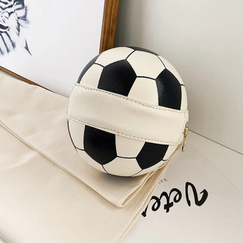 Στρογγυλή τσάντα ώμου μπάσκετ Γυναικεία τσάντα ποδοσφαίρου Totes Chain Messenger Τσάντα