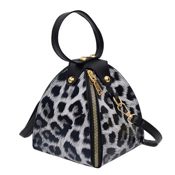 Дамска чанта с леопардов принт Чанти през рамо от изкуствена кожа Мини чанти за момичета Дамска чанта през рамо Змийска кожа Чанта за съединител Портмоне