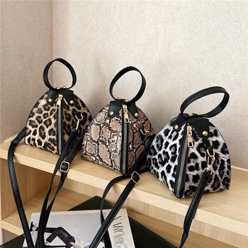 Leopard Print Γυναικεία τσάντα PU Δερμάτινα χιαστί Τσάντες Mini Girls Messenger Τσάντες Γυναικεία Τσάντα ώμου Φίδι Τσάντα Clutch Τσάντα