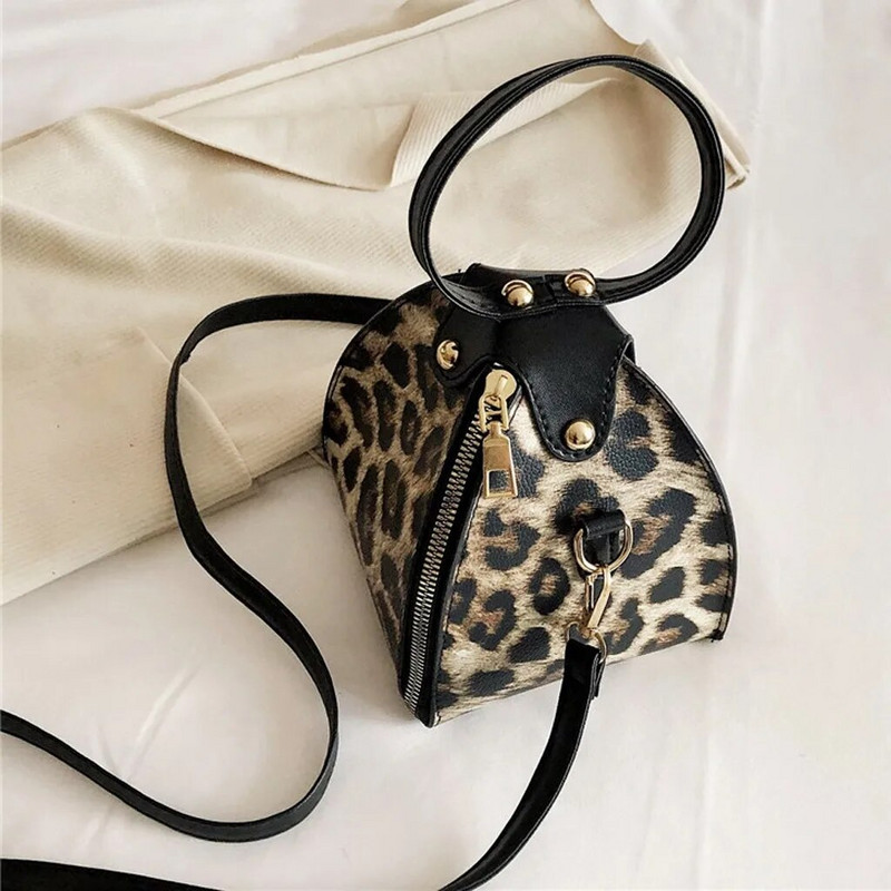 Leopard Print Woman Krepšys PU Oda Crossbody Krepšiai Mini mergaičių pasiuntinių krepšiai Moteriška pečių rankinė Gyvatės oda Sankabos krepšys Piniginė
