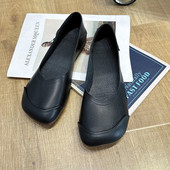 Bőr lapos női, kézzel készített bőr cipők Rugalmas őszi alkalmi női lapos luxuscipők női