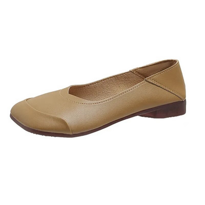 Bőr lapos női, kézzel készített bőr cipők Rugalmas őszi alkalmi női lapos luxuscipők női