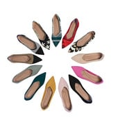 Tavaszi és őszi lapos cipő divat szabadidő Női lapos cipő hegyes kötés elasztikus kényelmes butikcipő