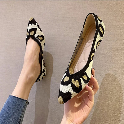 Tavaszi és őszi lapos cipő divat szabadidő Női lapos cipő hegyes kötés elasztikus kényelmes butikcipő