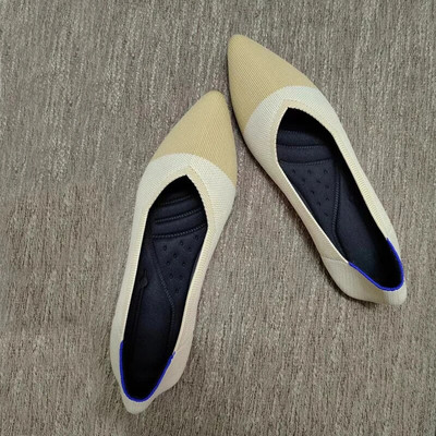 Tavaszi és őszi lapos cipő divat szabadidő Női lapos cipő hegyes kötés elasztikus kényelmes butikcipő