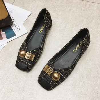 Μεγάλο μέγεθος γυναικεία φλατ Μόδα μπαλαρίνα Γυναικεία Loafers Τετράγωνα δάχτυλα slip on Fashion Flat Casual παπούτσια Γυναικεία Zapatos Mujer Μέγεθος 45
