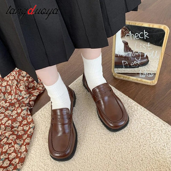 loafers Γυναικεία jk ομοιόμορφα παπούτσια Uwabaki Ιαπωνικά JK Round Toe Γυναικεία κορίτσια Μαθητές σχολείου mary janes Lolita Brown Cosplay παπούτσια