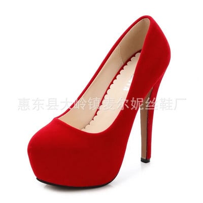 Pantofi de dama cu toc super inalt Pantofi cu platforma impermeabili Club de noapte Fini cu sexy 14 cm Marime mare Tocuri inalte Pantofi de nunta 35-46