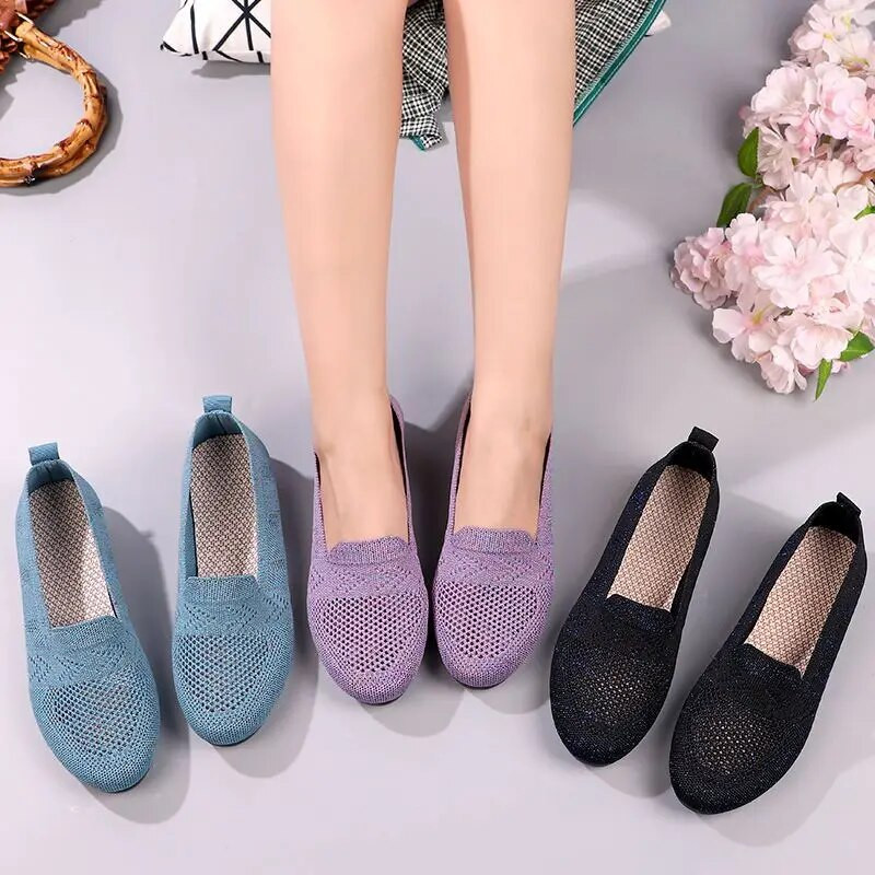 Nauji tinkliniai kvėpuojantys sportbačiai Moteriški, kvėpuojantys, lengvi batai, plokščiapadžiai, laisvalaikio batai moteriški batai, kojinės, avalynė, moteriški Zapatillas Mujer