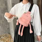 Ličnost Djevojka Mala torba Crtić Slatka žaba Torba Ležerna kurirska torba Torba za prsa Unisex torba preko ramena Najlonska ženska torba