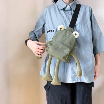 Личност Момиче Малка чанта Карикатура Сладка чанта жаба Ежедневна куриерска чанта Ракла Чанта унисекс Чанта през рамо Найлонова дамска чанта