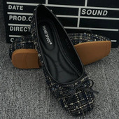 Korejske modne ženske cipele Ravne ravne cipele s četvrtastim prstima Ležerne plitke cipele velike veličine Ženske natikače 2023. Proljeće Jesen