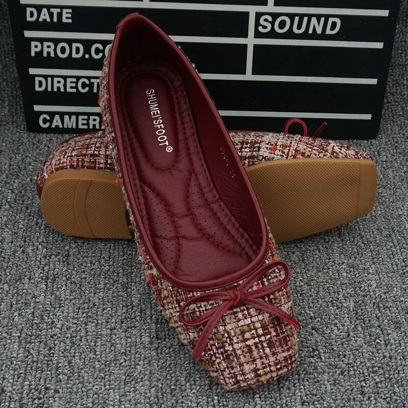 Korejske modne ženske cipele Ravne ravne cipele s četvrtastim prstima Ležerne plitke cipele velike veličine Ženske natikače 2023. Proljeće Jesen