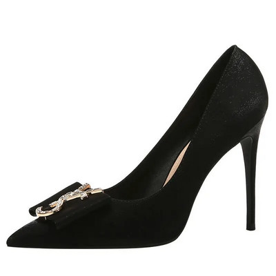 Pompe de designer pentru femei pantofi sexy cu toc înalt stiletto de nuntă pantofi cu toc înalt din satin ascuțit pantofi casual de petrecere