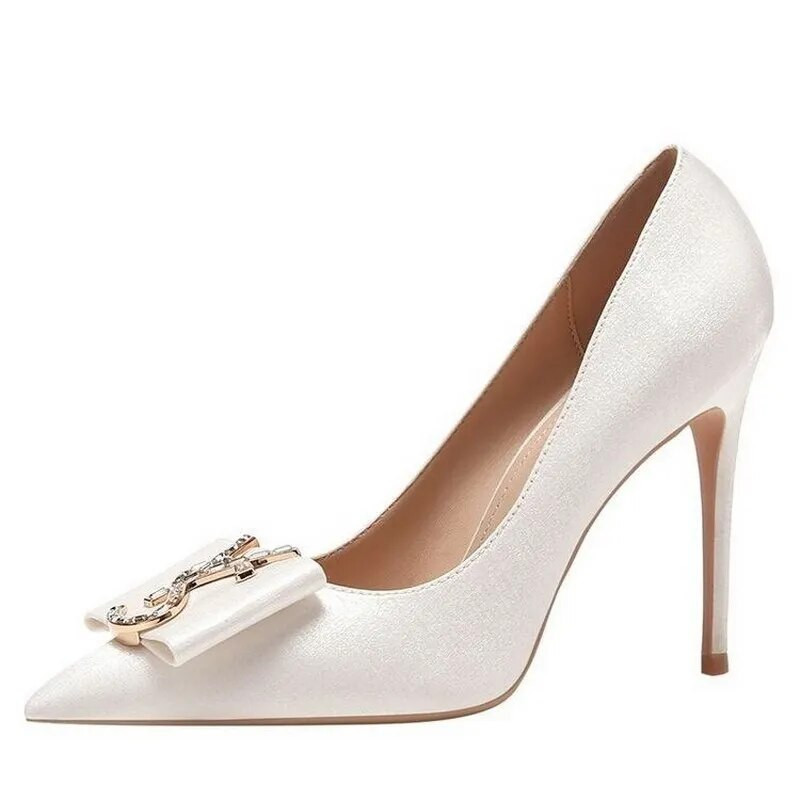 Pompe de designer pentru femei pantofi sexy cu toc înalt stiletto de nuntă pantofi cu toc înalt din satin ascuțit pantofi casual de petrecere