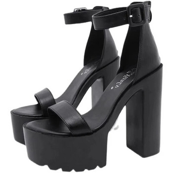 λευκές γόβες πλατφόρμα Γυναικεία σανδάλια 2023 Summer Shoes Trend Μοντέρνα ψηλοτάκουνα Leisure Chunky Platform σανδάλια Γυναικεία 13,5cm