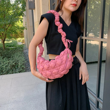 Τσάντα τσάντα με πλισέ Cloud Bubble Τσάντα Γαλλική τσάντα ώμου με κορδόνια πολυτελείας INS Τσάντα χειρός με νάιλον επένδυση Γυναικεία τσάντα χιαστί με καπιτονέ