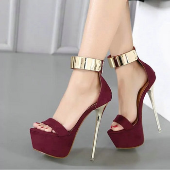 Нови фенски дамски сандали с отворени пръсти Обувки с висок ток Нехлъзгащи се дамски блестящи обувки с пайети Сандали с високи токчета Помпи 556