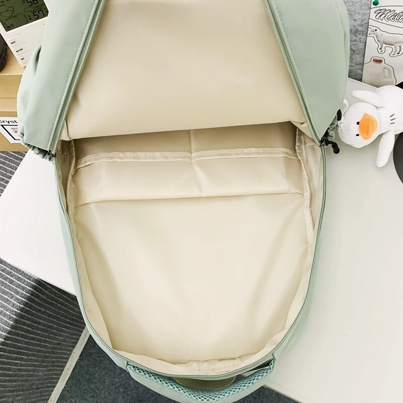 JOYPESSIE vízálló tizenéves könyvestáska nylon hátizsák divat lány hátizsák női válltáska középiskolai iskolatáska fekete mochila