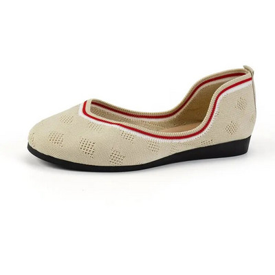Ravne cipele sa šiljatim prstima Ženske ravne cipele Udobne baletne pletene De Mujer mokasine Jesenske Gestante cipele za čamac Mekana ženska cipela