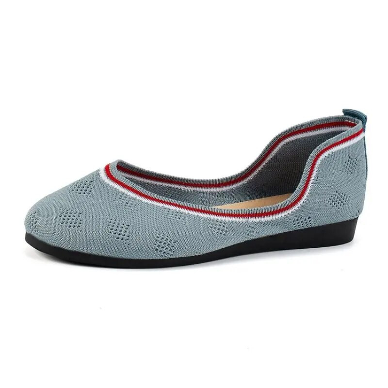 Ravne cipele sa šiljatim prstima Ženske ravne cipele Udobne baletne pletene De Mujer mokasine Jesenske Gestante cipele za čamac Mekana ženska cipela