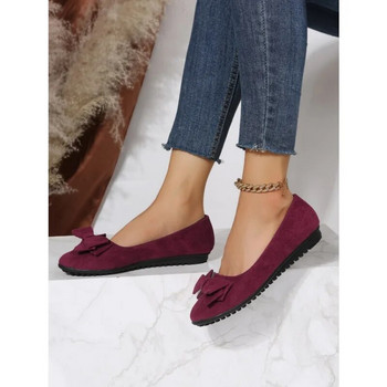 Нови дамски обувки за 2024 г. Причинно-следствени удобни дамски равни дамски обувки с приплъзване Дамски обувки на нисък ток Парти Zapatos Muje