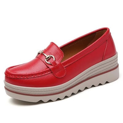 Ženske ležerne cipele od razlivene kože Dizajnerske mokasine s ravnom platformom Za žene Tenisice na klin Natikače Ženske mokasine Zapatos Mujer