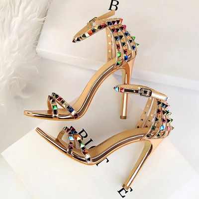 Comemore Ψηλοτάκουνα πριτσίνια Σανδάλια Lady Stiletto Gladiator Pumps Stripper Summer Platform Παπούτσια 2023 Luxury Fashion Γυναικεία 11cm