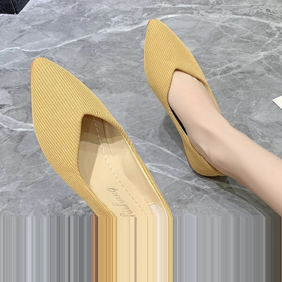 Batai moterims Madingi kvėpuojantys moteriški plokščiapadžiai moteriški tinkliniai smailūs batai moterims