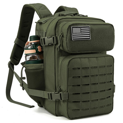 QT&QY 25L vojni taktički ruksaci za muškarce Army Laser Cut Molle Daypack Small Bug Out Bag Gym Ruksak s dvostrukim držačima za čaše