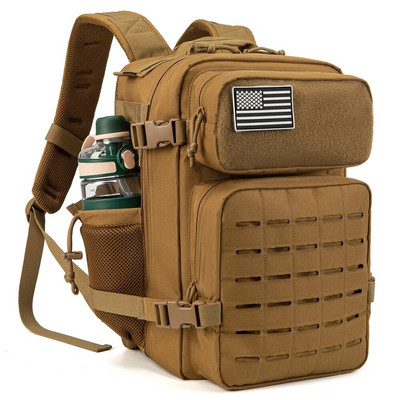 QT&QY 25L vojni taktički ruksaci za muškarce Army Laser Cut Molle Daypack Small Bug Out Bag Gym Ruksak s dvostrukim držačima za čaše