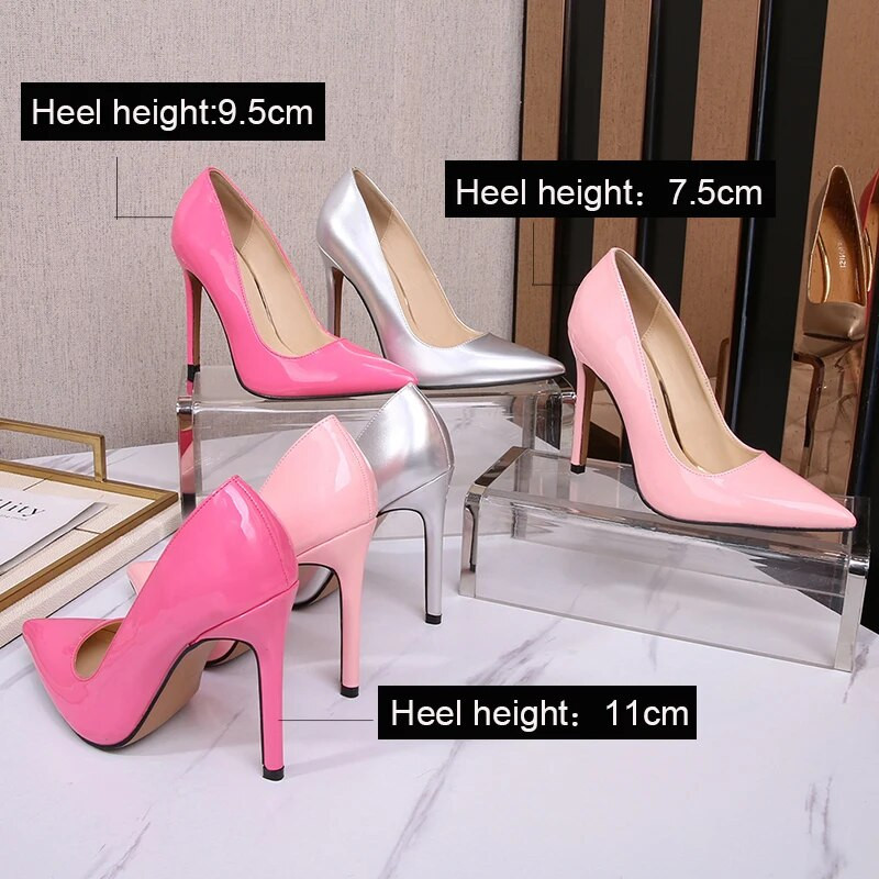 Cipele na visoku petu Ženske stiletto jednobojne ležerne cipele OL cipele u vilinski stil Seksi brend Visokokvalitetne seksi velike veličine 35-46